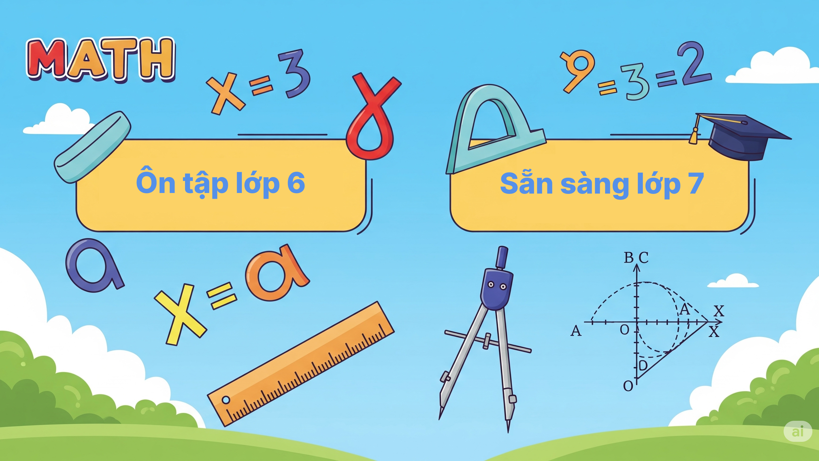 Ôn Toán Lớp 6 & Chuẩn Bị Lớp 7: Vững Bước Chuyển Cấp